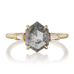 Moore 2.06ct Hexagon & Baguette Diamond Ring