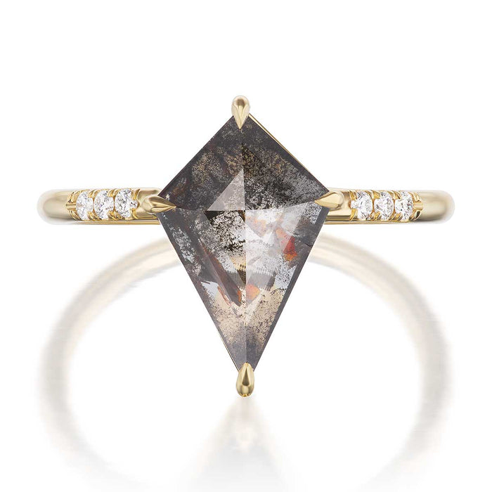 Roebling Salt & Pepper Diamond Engagement Ring