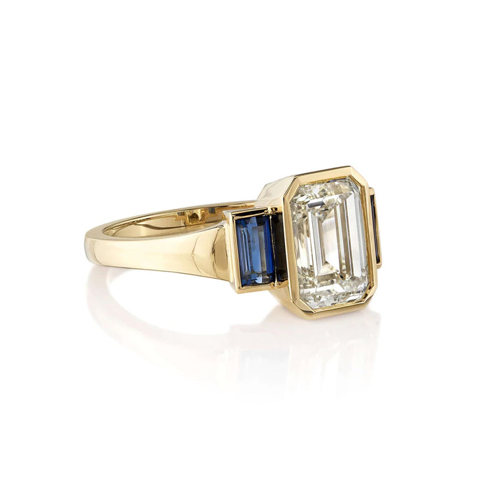Amelia Diamond & Sapphire Engagement Ring