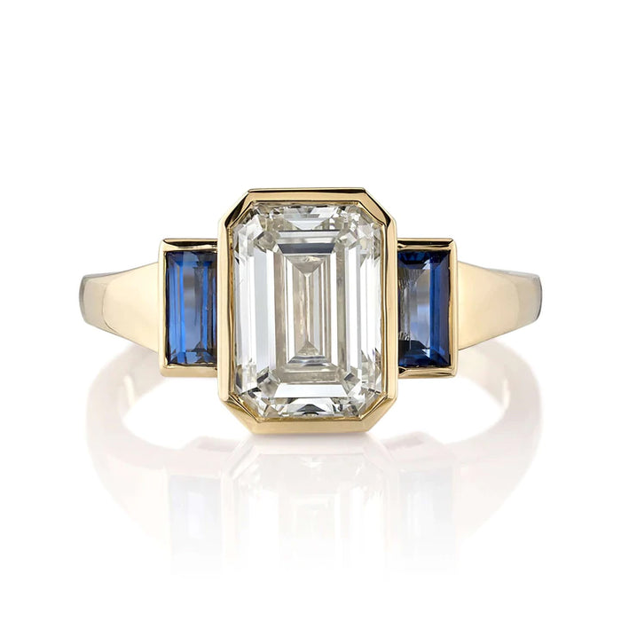 Amelia Diamond & Sapphire Engagement Ring