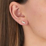French Cut Diamond Monet Stud Earrings
