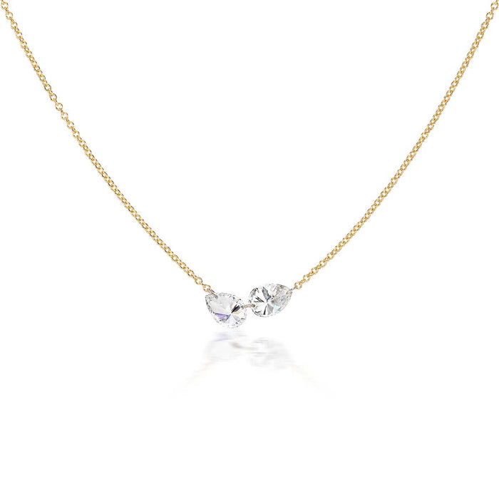 Pear Diamond Drop Necklace