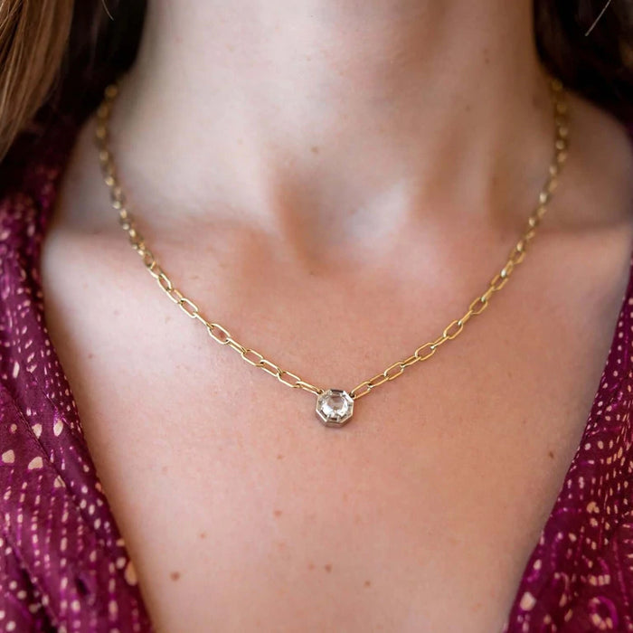 Rose Cut Diamond Summer Pendant Necklace