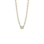 Emerald Cut Diamond Leah Pendant Necklace