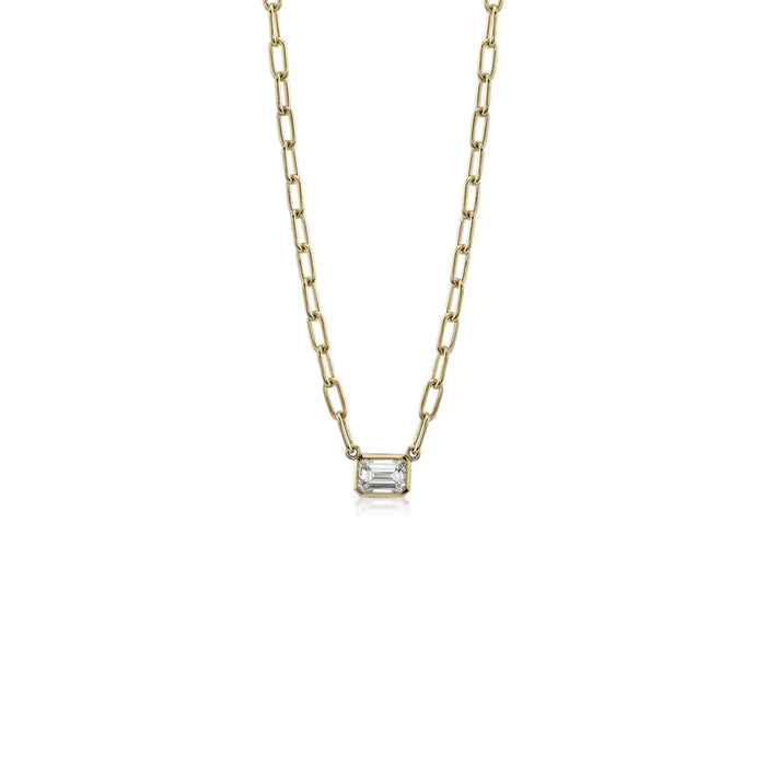 Emerald Cut Diamond Leah Pendant Necklace