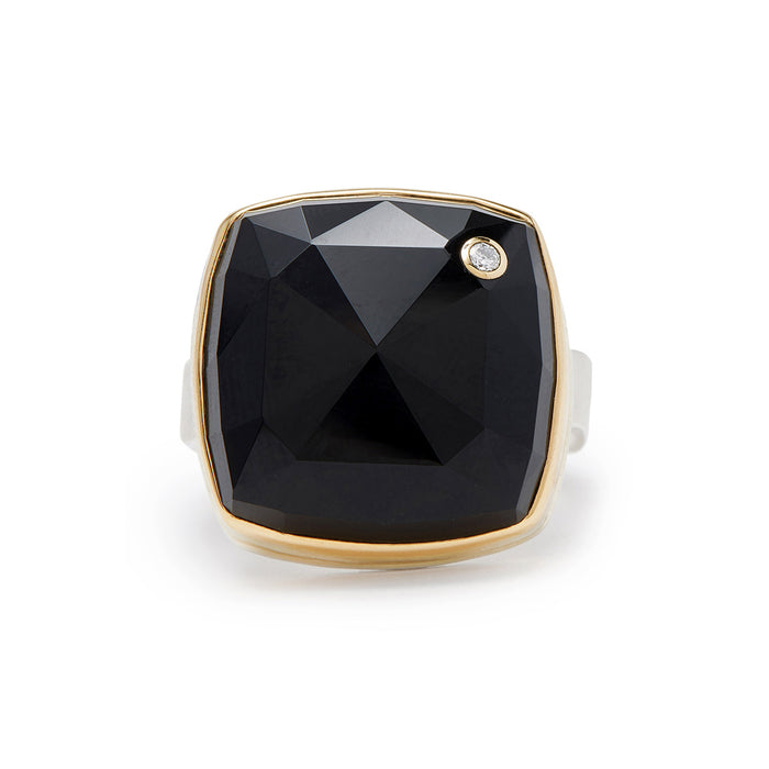Black Onyx & Diamond Cocktail Ring