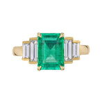 Emerald & Diamond Caroline Engagement Ring