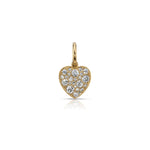 Diamond Small Cobblestone Heart Pendant